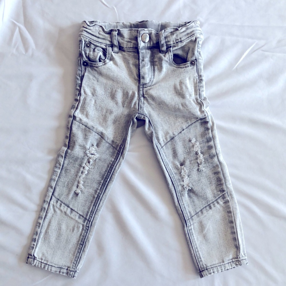 Light Gray Afton Street Distressed Toddler Jeans